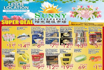 Sunny Supermarket (Leslie) Flyer November 1 to 7