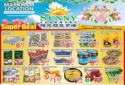 Sunny Foodmart (Markham) Flyer November 1 to 7