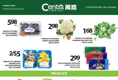 Centra Foods (Barrie) Flyer November 1 to 7