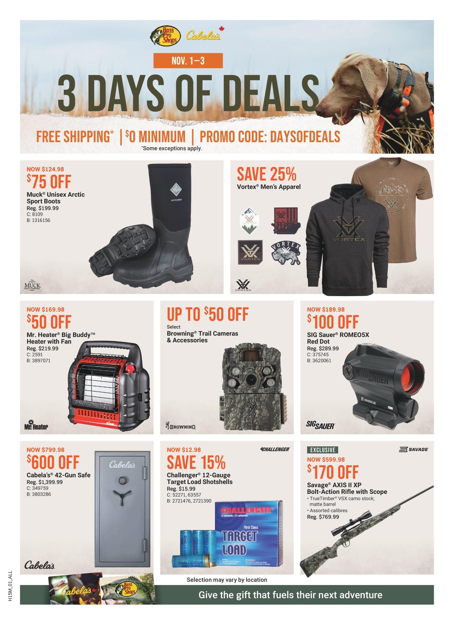 Cabela s Flyer November 1 to 3