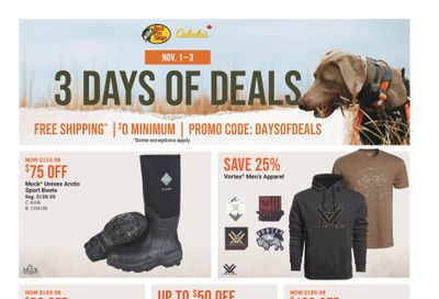 Cabela's Flyer November 1 to 3