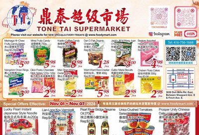 Tone Tai Supermarket Flyer November 1 to 7