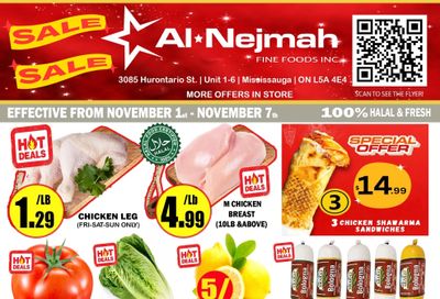 Alnejmah Fine Foods Inc. Flyer November 1 to 7