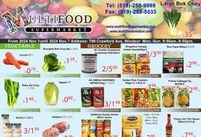 MultiFood Supermarket Flyer November 1 to 7