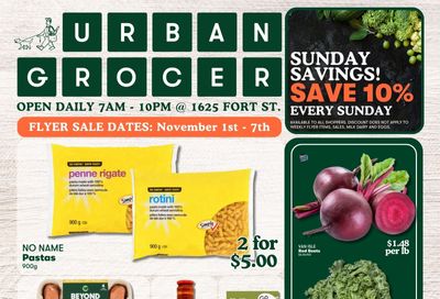 Urban Grocer Flyer November 1 to 7