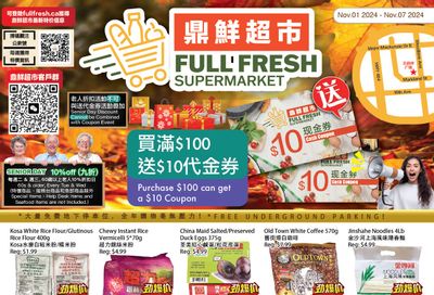 Full Fresh Supermarket Flyer November 1 to 7