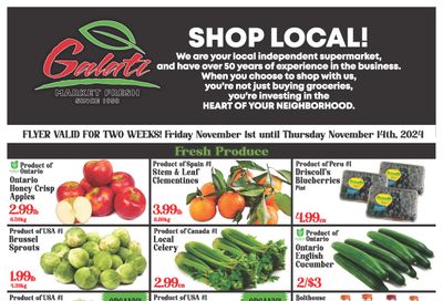 Galati Market Fresh Flyer November 1 to 14