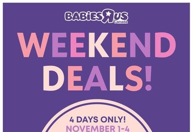 Babies R Us Flyer November 1 to 4