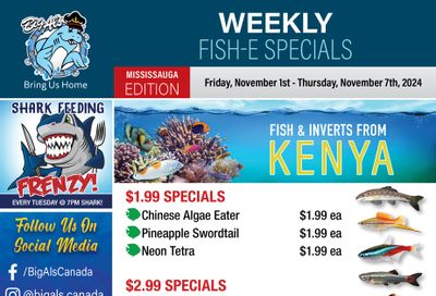 Big Al's (Mississauga) Weekly Specials November 1 to 7