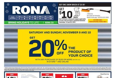 Rona (West) Flyer November 7 to 13