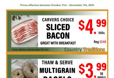 Country Traditions One-Shot Deals Flyer October 31 to November 7