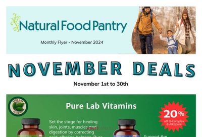 Natural Food Pantry Flyer November 1 to 30