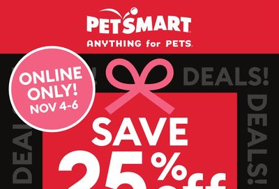 PetSmart Online Deal Flyer November 4 to 6