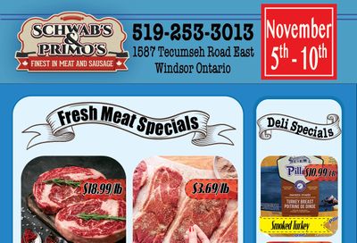 Schwab's & Primo's Flyer November 5 to 10