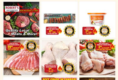 Robert's Fresh and Boxed Meats Flyer November 4 to 11