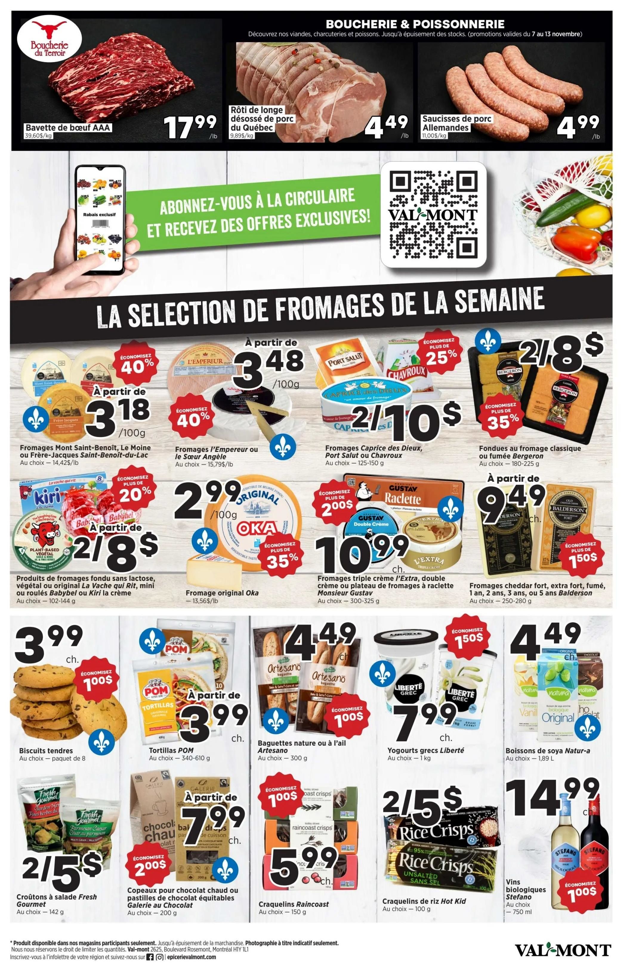 Val-Mont Flyer November 7 to 13