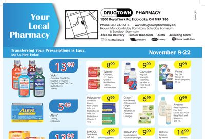 Drug Town Pharmacy Flyer November 8 to 22