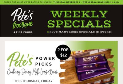 Pete's Fine Foods Flyer November 7 to 13