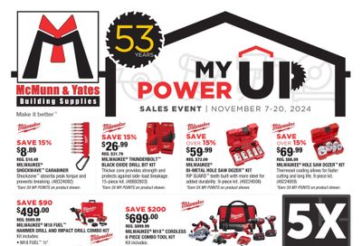 McMunn & Yates Building Supplies Flyer November 7 to 20