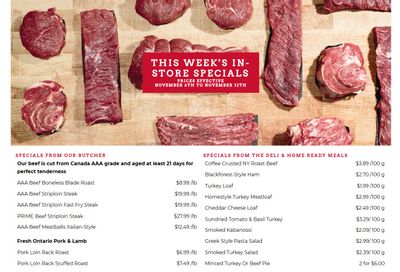 Denninger's Weekly Specials November 6 to 12