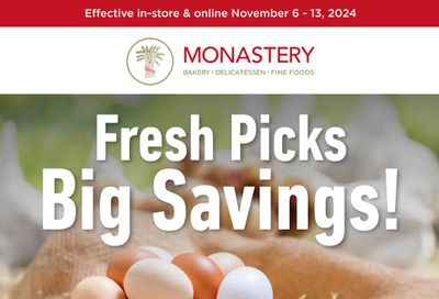 Monastery Bakery Flyer November 6 to 13