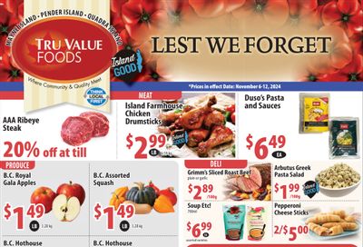 Tru Value Foods Flyer November 6 to 12