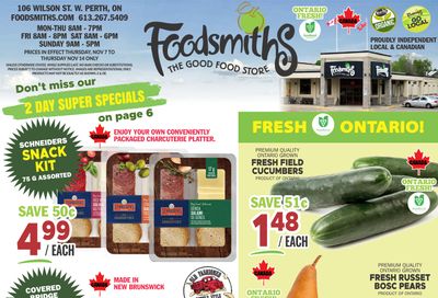 Foodsmiths Flyer November 7 to 14