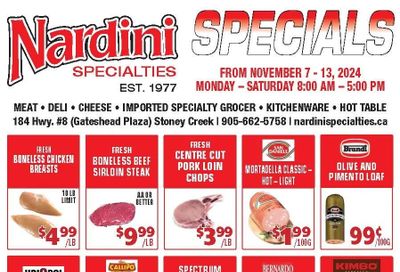 Nardini Specialties Flyer November 7 to 13