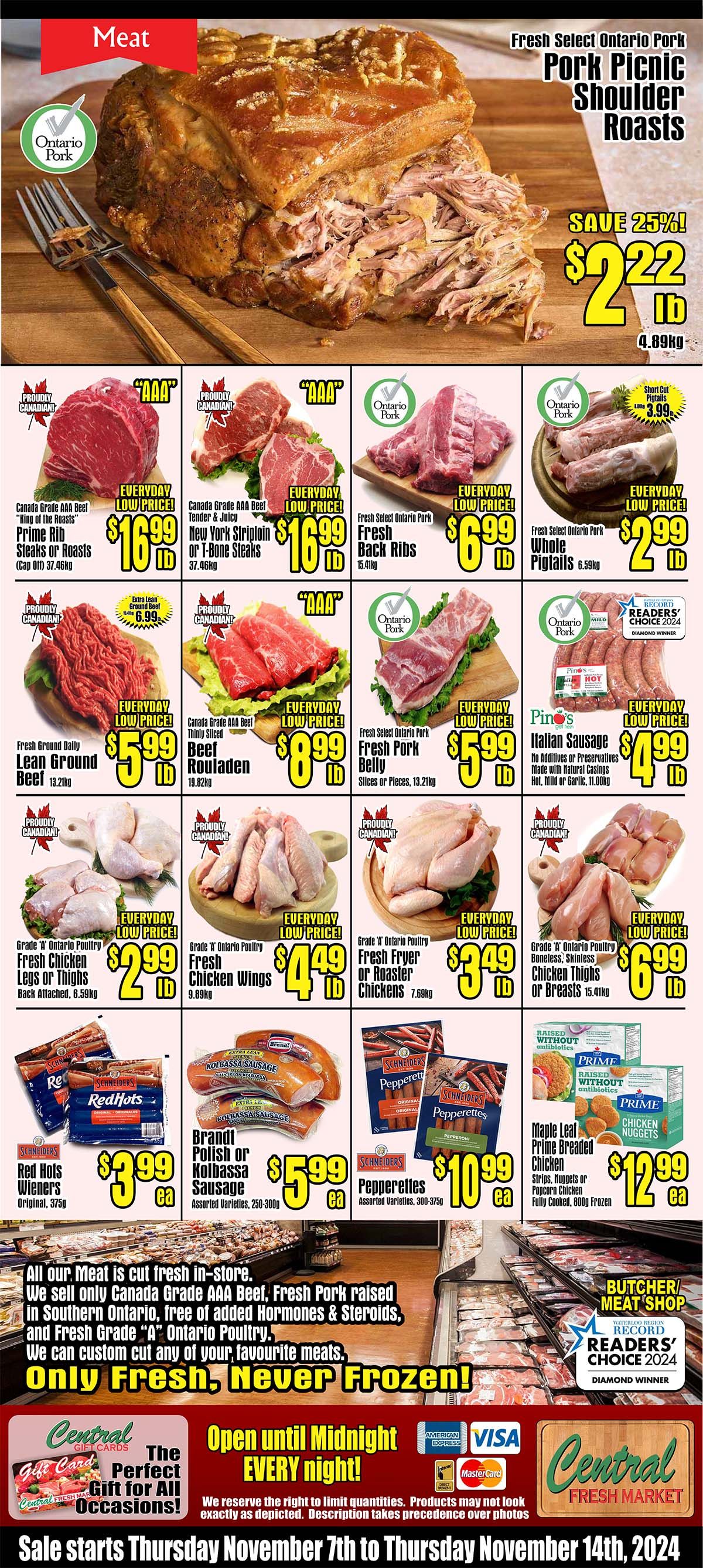 Central Fresh Market Flyer November 7 to 14