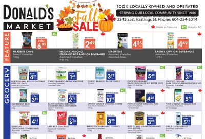 Donald's Market Flyer November 7 to 20