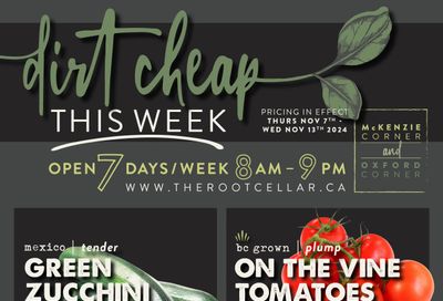 The Root Cellar Flyer November 7 to 13