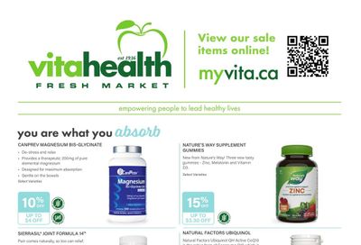 Vita Health Fresh Market Flyer November 7 to 27