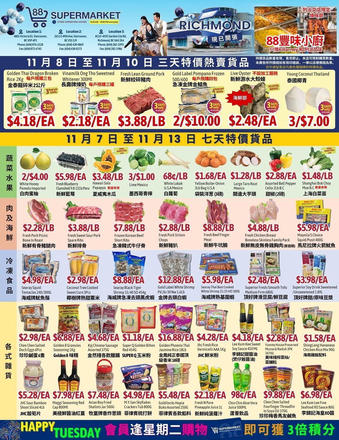88 Supermarket Flyer November 7 to 13