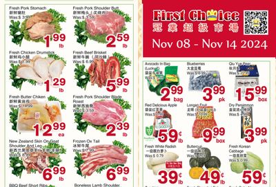 First Choice Supermarket Flyer November 8 to 14