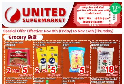 United Supermarket Flyer November 8 to 14