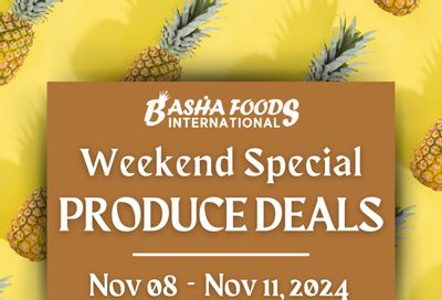 Basha Foods International Weekend Produce Deals November 8 to 11