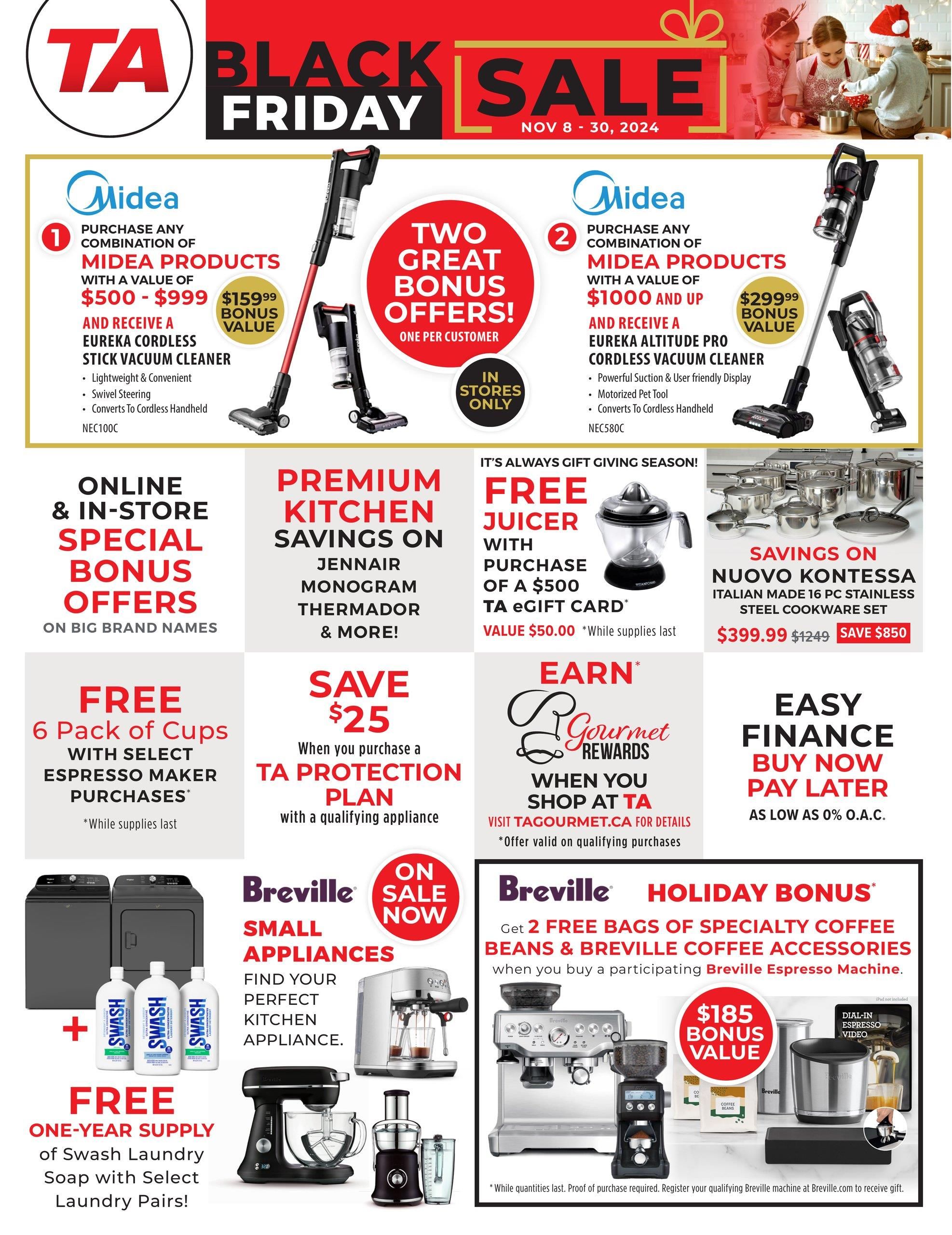 TA Appliances Flyer November 8 to 30