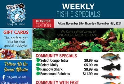 Big Al's (Brampton) Weekly Specials November 8 to 14