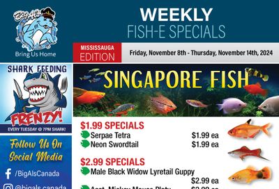 Big Al's (Mississauga) Weekly Specials November 8 to 14