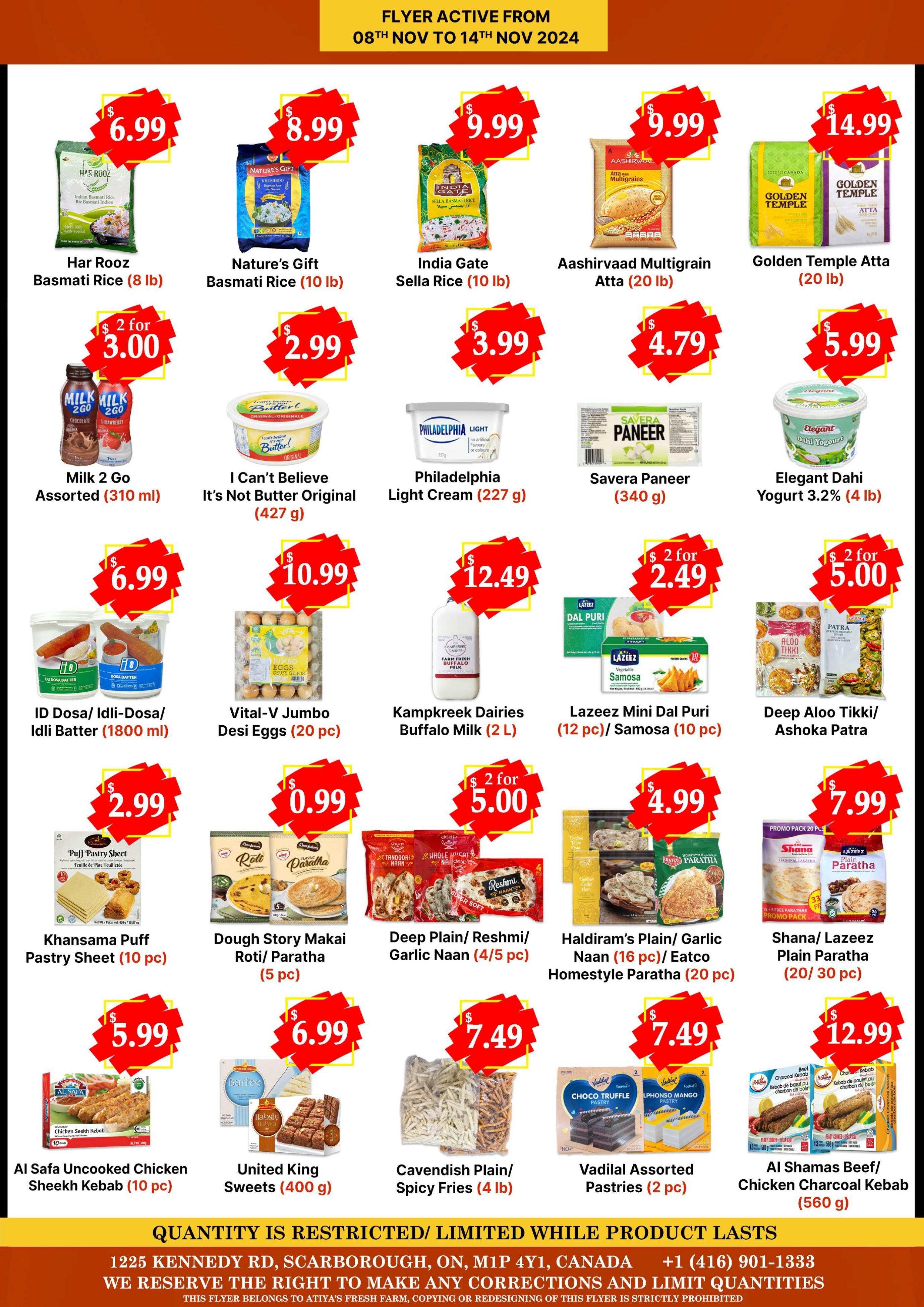 Atiya's Fresh Farm Flyer November 8 to 14