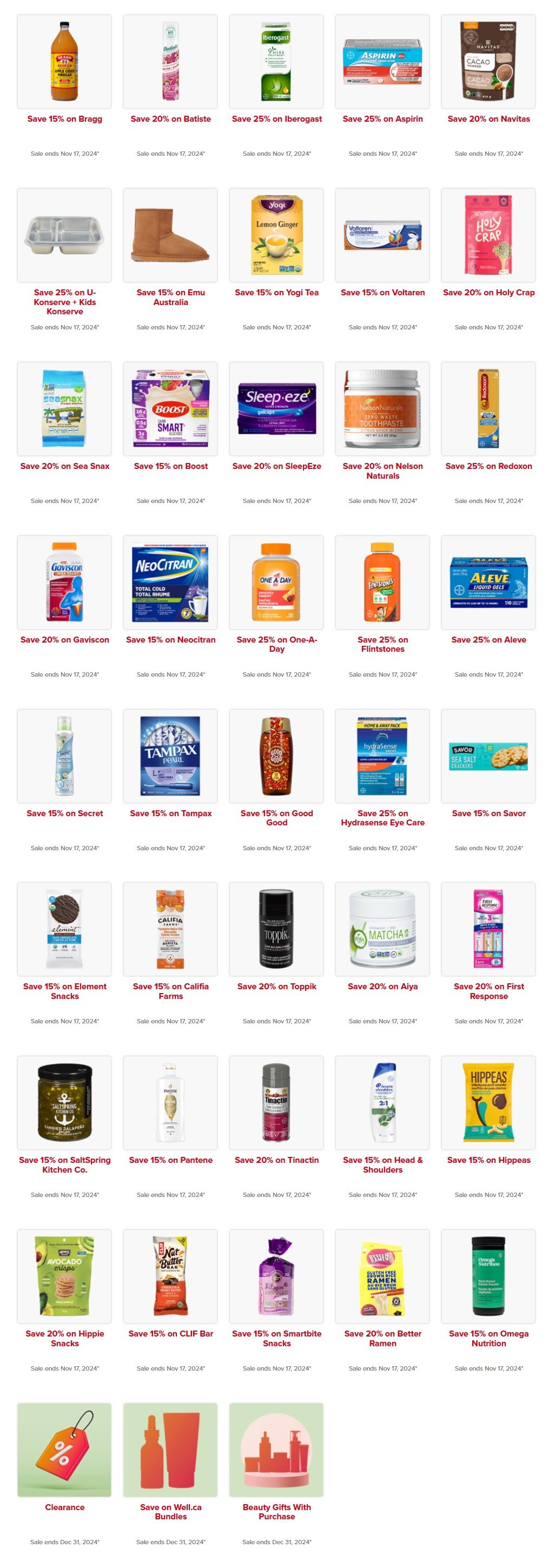 Well.ca Weekly Sales November 11 to 17