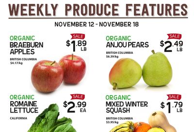 Pomme Natural Market Weekly Produce Flyer November 12 to 18