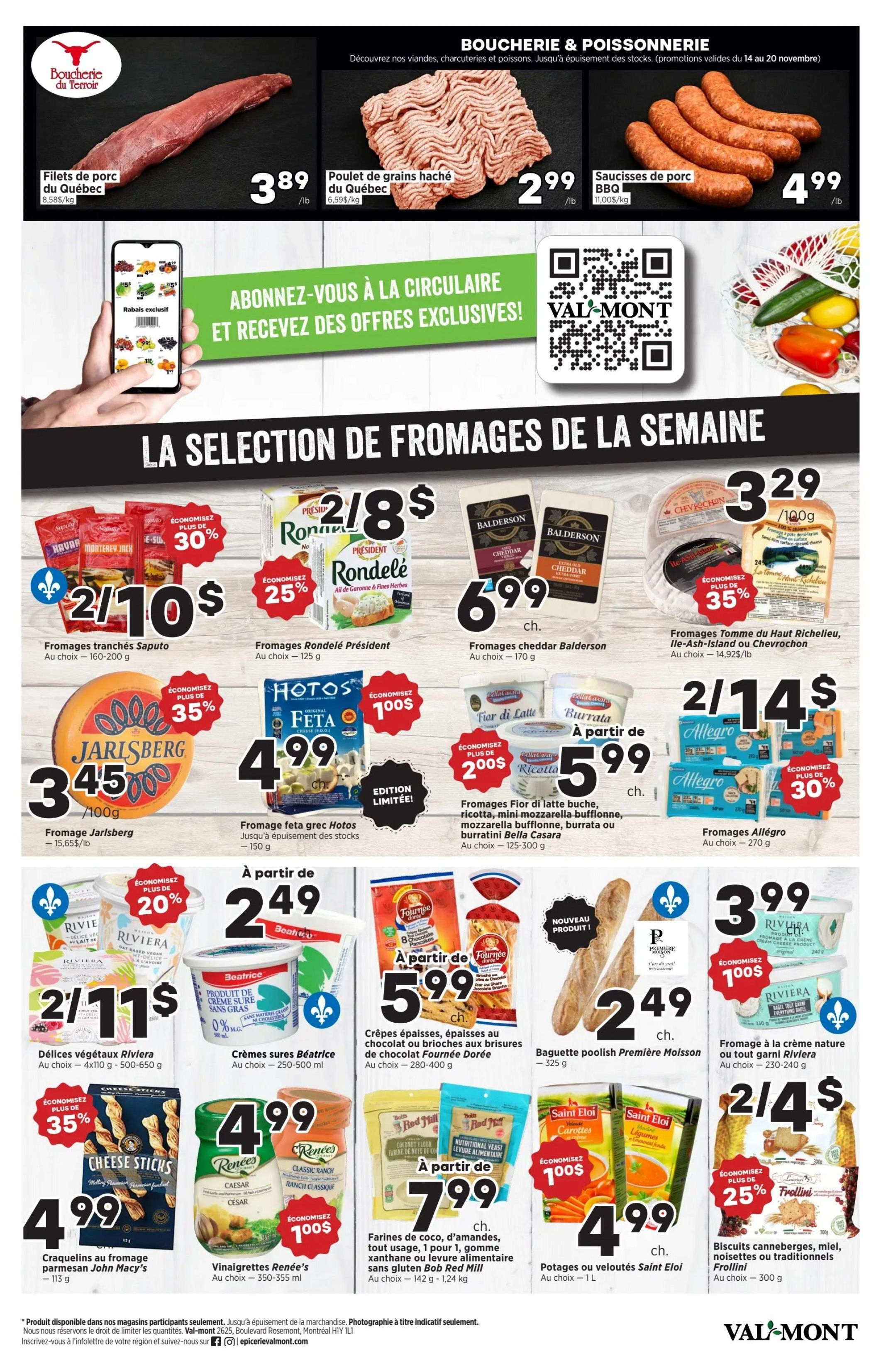 Val-Mont Flyer November 14 to 20