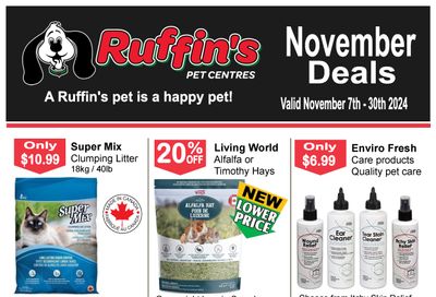 Ruffin's Pet Centre Flyer November 7 to 30