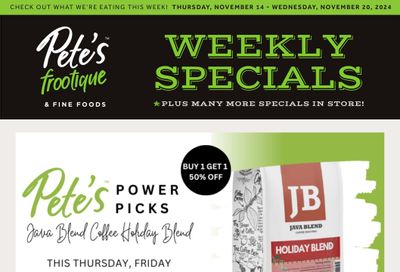 Pete's Fine Foods Flyer November 14 to 20