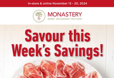 Monastery Bakery Flyer November 13 to 20