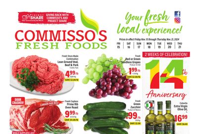 Commisso's Fresh Foods Flyer November 15 to 21