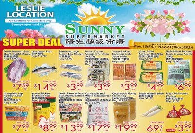 Sunny Supermarket (Leslie) Flyer November 15 to 21