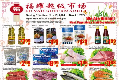 Fu Yao Supermarket Flyer November 15 to 21