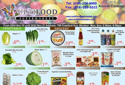 MultiFood Supermarket Flyer November 15 to 21